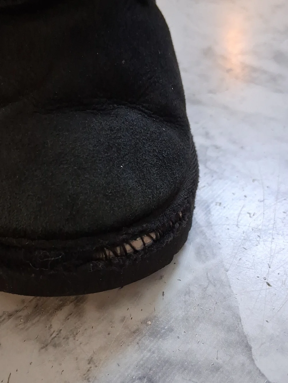 UGG Kids Black Shearling-Lined Bow Back Boots